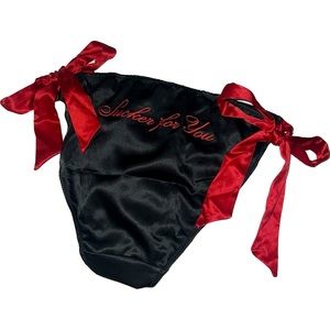 Victoria’s Secret Tease “Sucker for you” Satin Tie Up Panty, size medium